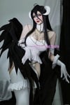 Anime Overlord Albedo Cosplay Puku Halloween Jouluasu Cos Naisten Valkoinen Mekko Overlord Albedo Cosplay