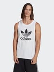 adidas Originals Adicolor Classics Trefoil Tank Top - White, White, Size M, Men