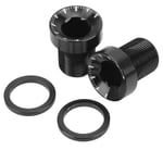 ((Black)2Pcs Bike Crank Screw Spline Centre Shaft Aluminium Alloy High Stren