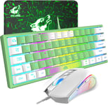 K61 RGB GAMING KEYBOARD MOUSE SET, CLAVIER DE JEU À MEMBRANE MÉCANIQUE, JUSQU'À 3600 DPI, SOURIS DE JEU OPTIQUE À 7 BOUTONS, POUR PC, ORDINATEUR PORTABLE, MAC, BUREAU ET JEUX - VER[CLA171705]