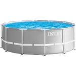 Kit Piscine hors sol tubulaire INTEX - Pris Frame - 366 x 122 cm - Ronde (Livrée avec pompe et échelle) - 26718FR