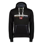 Geographical Norway - Sweat à Capuche Homme à Manches Longues Golivier Noir Taille S, Noir , S/M