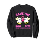 Save The Boobees Boo Bees Breast Cancer Halloween Women Sweatshirt