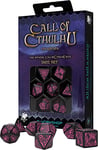 Q WORKSHOP CTR3P - Call of Cthulhu 7th Edition Dice Set Black & Magenta (7)