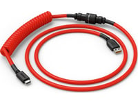 Glorious Pc Gaming Race Gmmk Coiled Cable Crimson Red Spiralkabel Usb-C/Usb-A - Rot/Schwarz (Glo-Kb-Acc-Cbl-Coil-Cred)