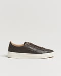 Santoni Double Buckle Sneakers Dark Brown Grain