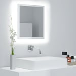 Miroir à LED Style baroque - Miroir lumineux de salle de bain Blanc brillant 40x8,5x37 cm Aggloméré BV480521 - BonneVie