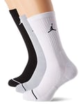 Nike Men U J EVERYDAY MAX CREW 3PR Socks - Black/White/Wolf Grey, X-Large