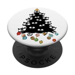 Arbre à chat pour chats de Noël PopSockets PopGrip Adhésif