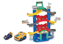 VTech Toot-Toot Drivers Criss-Cross Raceway, Toy Car Playset with 2 Vehicles Included, 3 Exciting Crash Zones, Songs & Fun Phrases, Interactive Toddler Toy 12 Months, 2, 3, 4 +, English Version