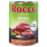 Rocco Menu 6 x 400 g - Nötkött med lamm, grönsaker & ris