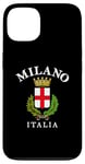 Coque pour iPhone 13 Drapeau Milan Vintage Italie Souvenir Italie Milano Empire romain