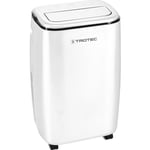 Climatiseur mobile avec minuterie jusqu'à 46m² 12000 BTU 3500W noir blanc Trotec