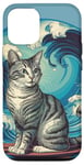 iPhone 14 Pro Blue Cats Wave For Kamala Funny Cat Lady Case