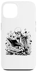 iPhone 13 Skeleton Reading Book Floral Wisdom Funny Book Lover Case