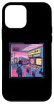 Coque pour iPhone 12 mini Support d'arcade rétro japonais Fuji style de jeu Cyberpunk