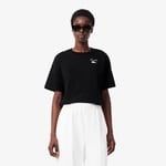 Lacoste T-shirt coton siglé Taille 34 Noir