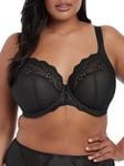 Elomi Women's Charley Stretch Lace Underwire Plunge Bra Black 34J