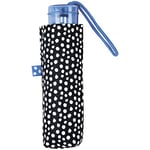 C-Collection Mini Parapluie pour Femme Noir avec Motif Pois Blancs - Parapluie Ultra Compact 18CM - Ultra Léger 250Gr Facile à Ranger dans Un Sac - C-collection