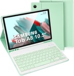 Étui Avec Clavier Rétroéclairé Pour Samsung Galaxy Tab S9 Fe+/S9+/S8+/S7+/S7 Fe 12,4"", Étui De Protection Fin Avec Clavier Pour Galaxy Tab S7 Fe/S9 Fe+/S9 Plus/S8 Plus/S7 Plus, Disposition Brita