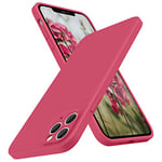 SURPHY Coque en Silicone Compatible avec iPhone 11 Pro, Caoutchouc Silicone Cover avec Bord Plat (Protection Individuelle pour Chaque Objectif) Housse Étui pour iPhone 11 Pro 5,8“ (Hibiscus)