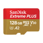 SANDISK MicroSDXC Extreme Plus 128GB 200MB/s A2 C10 V30 UHS-I