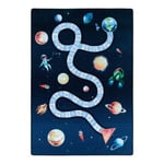 Tapis enfant de jeu garçon Astronaute 230x160 CM - Bleu marine