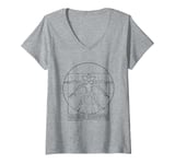 Womens Stranger Things Vitruvian Demogorgon V-Neck T-Shirt