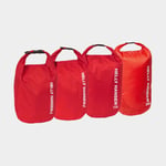 Helly Hansen Drybag set / vattentäta packpåsar Light Alert Red, 70D, 3/7/12/20 liter, 4-pack