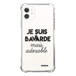 Evetane - Coque Silicone Compatible avec iPhone 11 - Protection Souple et Renforcée - Coins Antichocs - Fine et Transparente - Coque Arrière - Bavarde mais Adorable