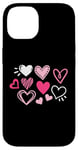 iPhone 14 Cute Happy Valentines Day Cute Love Heart Pattern Women Kids Case