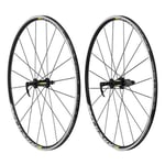 Mavic Aksium One Clincher Road Wheelset - Black / Shimano Pair 10-11 Speed 700c