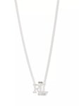 Lauren Ralph Lauren Sterling Silver Logo Initial Pendant Necklace, Silver