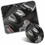 Mouse Mat & Coaster Set - Gamer Gaming Controllers Theme  #45124