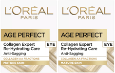 2x 15ml (30ml) L'Oreal Paris Age Perfect Collagen Expert Re-Hydrating Eye Cream