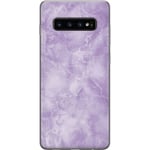 Samsung Galaxy S10 Gjennomsiktig Telefondeksel Lila marmor