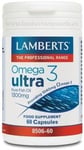 Omega 3 Ultra Pure Fish Oil 60 Capsules of 1300 Mg Lamberts