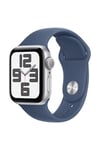 Apple Watch SE GPS 40mm Boîtier en Aluminium Argent avec Bracelet Sport Denim - M/L