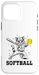 Coque pour iPhone 16 Pro Max Attrape-balle molle pour chat