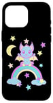 Coque pour iPhone 16 Pro Max Chauve-souris pour Halloween - Arc-en-ciel - Pour enfant