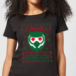 Guardians Of The Galaxy Star-Lord Pattern Women's Christmas T-Shirt - Black - M - Noir