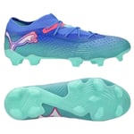 PUMA Future 7 Ultimate Low FG/AG Formula - Blå/Vit/Electric Peppermint, storlek 38½