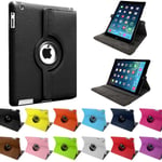 360° Flexibel Roterande Fodral Till iPad 2 iPad 3 iPad 4 Svart