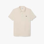 Lacoste Mens Slim Fit L.12.12 Piqué Polo Shirt in Cream material_cotton - Size Small