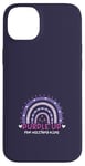 Coque pour iPhone 14 Plus Purple Up pour enfants militaires, arc-en-ciel violet