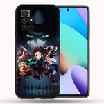 Cokitec Coque pour Xiaomi Redmi 10 Manga Demon Slayer Noir Multicolore