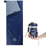 Naturehike Sac de Couchage d'été Ultra léger, Confort Doux, Sac de Couchage de Voyage, Sac de Couchage imperméable pour Le Camping, la randonnée - Bleu Foncé, 205 × 85 cm