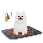 Nobleza Coussin Auto-Chauffant pour Chat & Chien, Chiot Tapis Chauffant pour Animaux Lavable Anti-dérapant, Doux Peluche Couverture Thermique, Écologique Extra-Chaud Lit Matelas, M 60x45cm