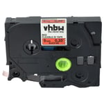 Cassette à ruban compatible avec Brother PT H101TB H105 H105NB H105WB Noir rouge