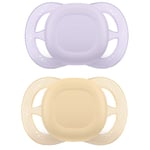 Philips Avent Soother Ultra Start Napp Lila/Gul 0+ månader 2 st